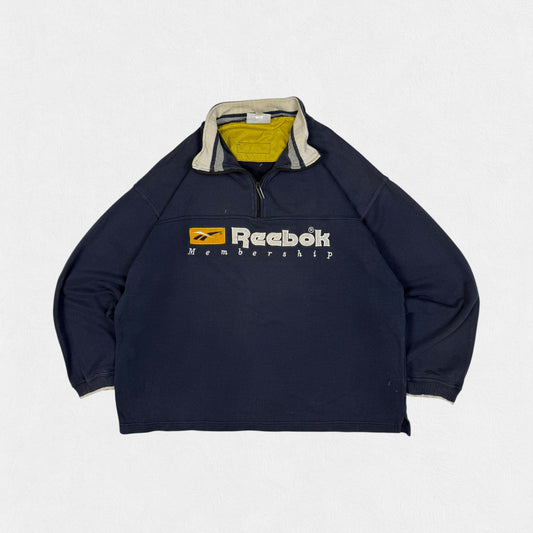 Vintage 90s Reebok membership quarter zip sweatshirt (L)