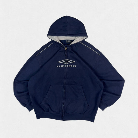 Vintage Umbro centre logo zip up hoodie (L)