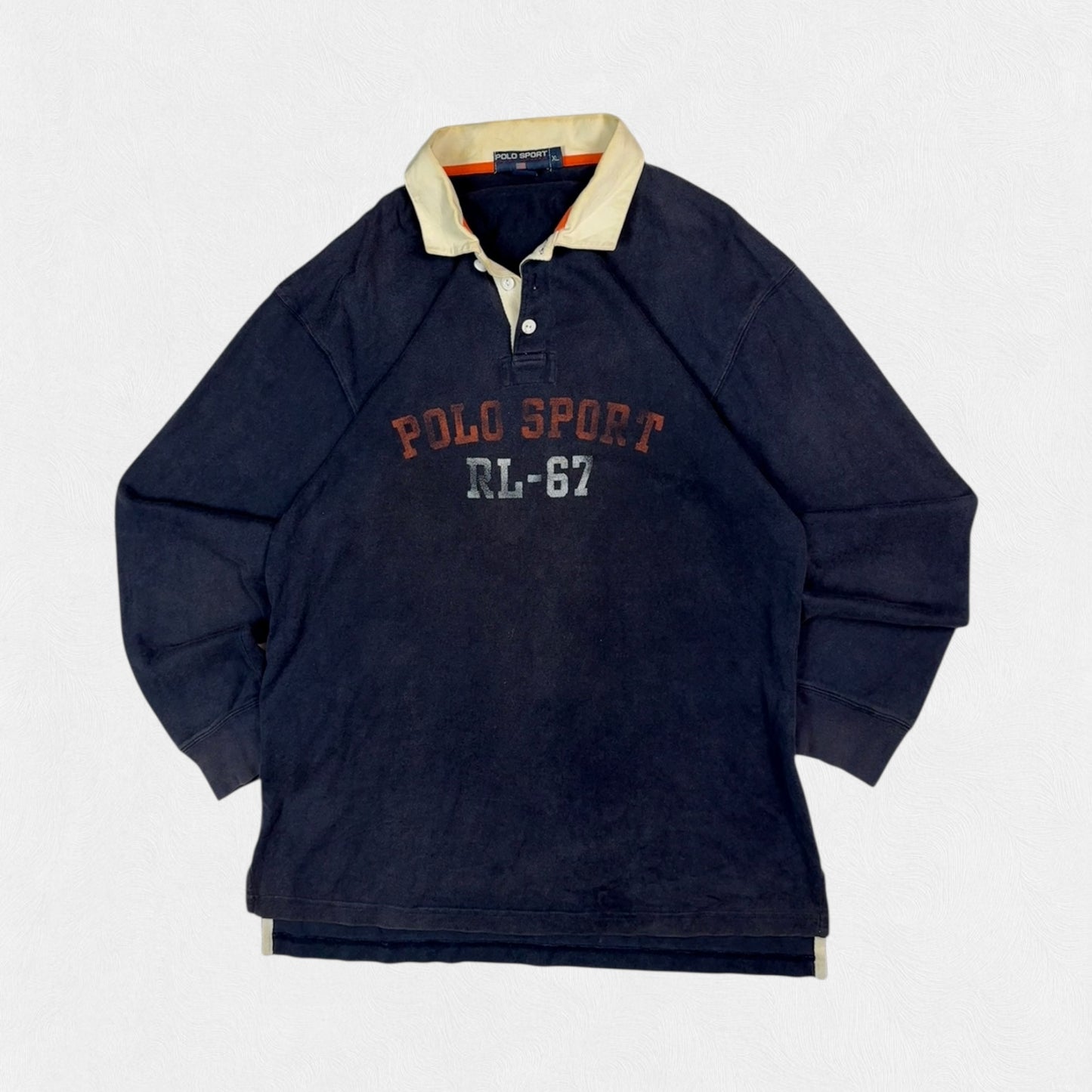 Vintage 90s Polo Sport spell out rugby polo shirt (XL)