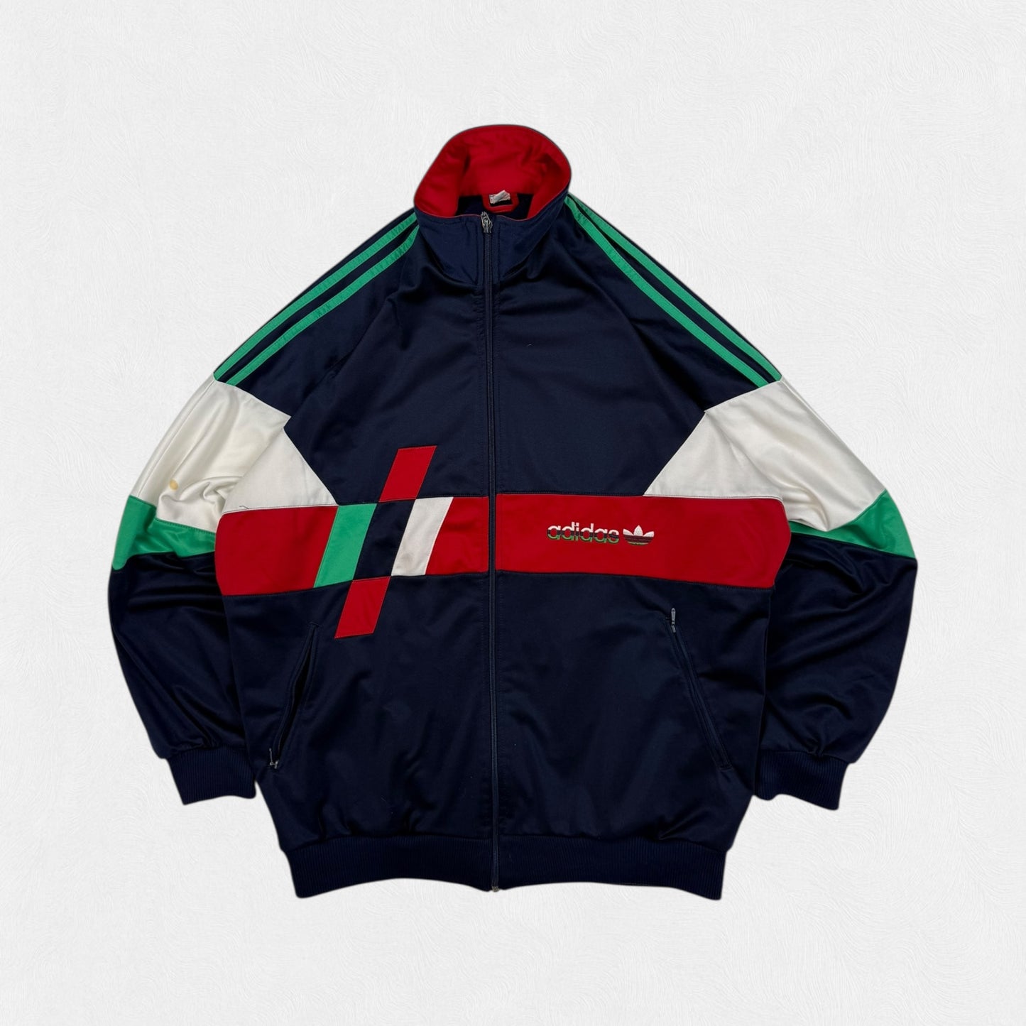 Vintage 90s Adidas originals colour block track jacket (L)
