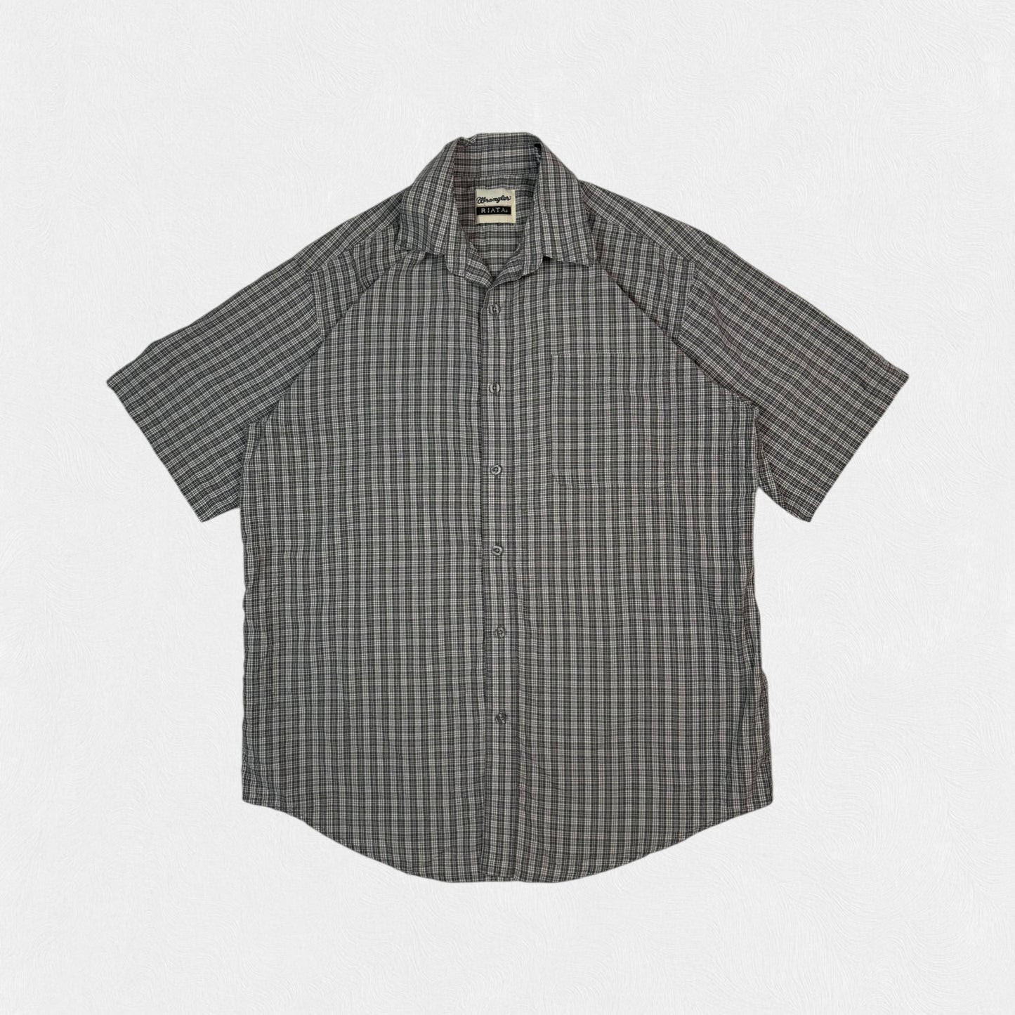 Vintage Wrangler checkered short sleeve shirt (L)