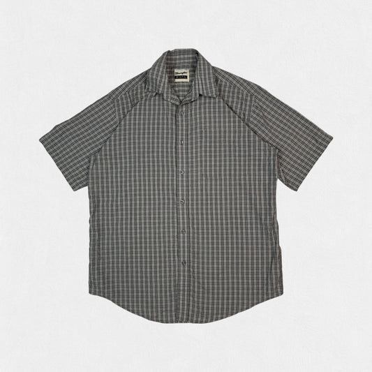 Vintage Wrangler checkered short sleeve shirt (L)