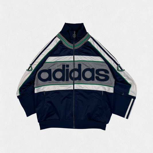 Vintage 90s Adidas originals spell out track top (M)