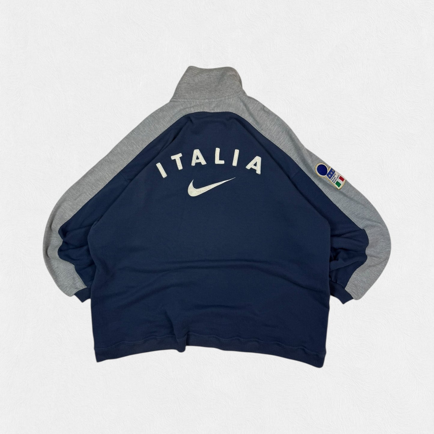 Vintage Italy 1996/97 Nike football quarter zip sweatshirt (XL)