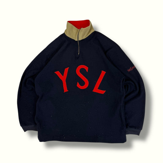 Vintage Yves Saint Laurent YSL quarter zip fleece (L)