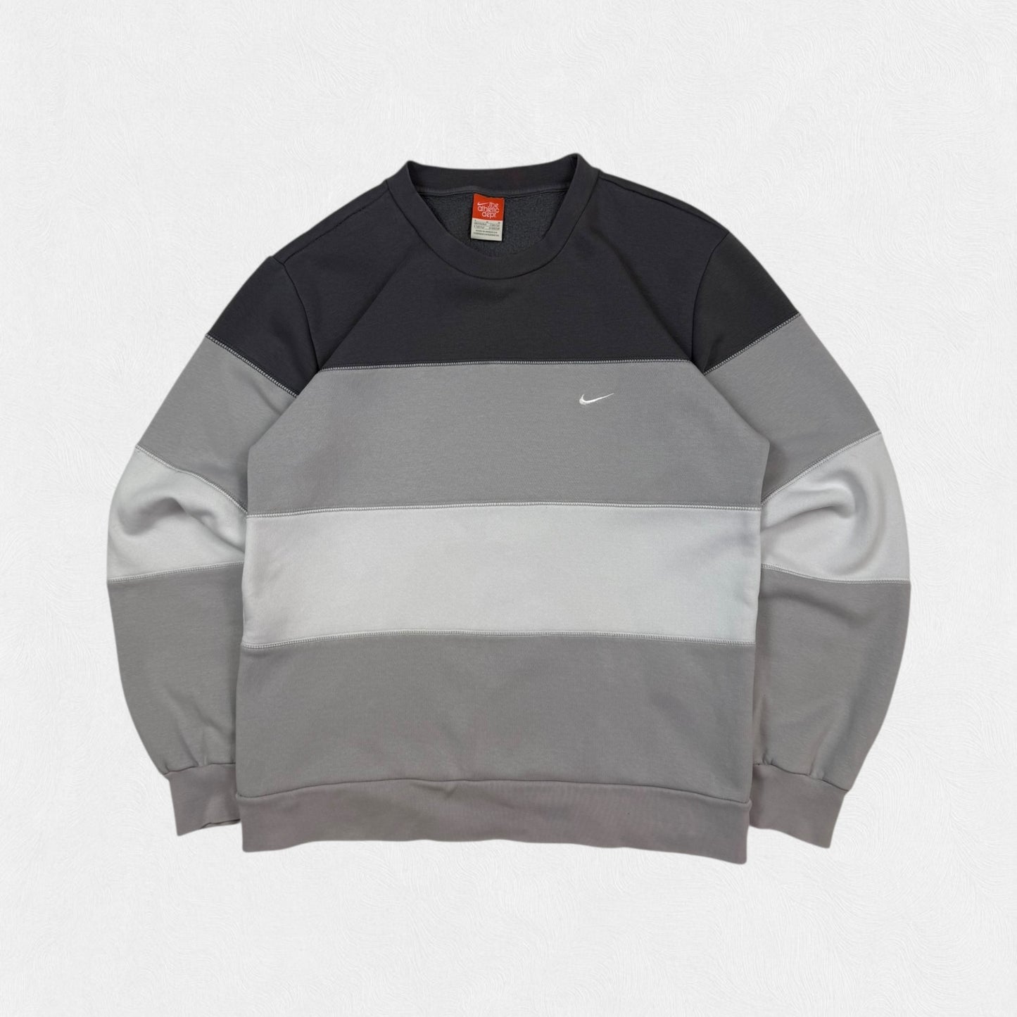 Vintage Nike mini swoosh striped sweatshirt (L)