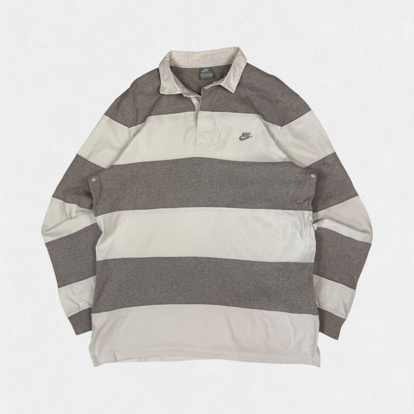 Vintage Nike striped rugby polo shirt (XL)