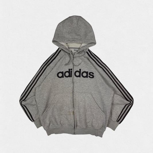 Vintage Adidas spell out full zip hoodie (M)
