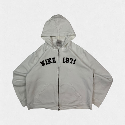 Vintage Nike spell out zip up hoodie (L)