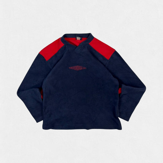 Vintage Umbro centre logo fleece sweatshirt (S)
