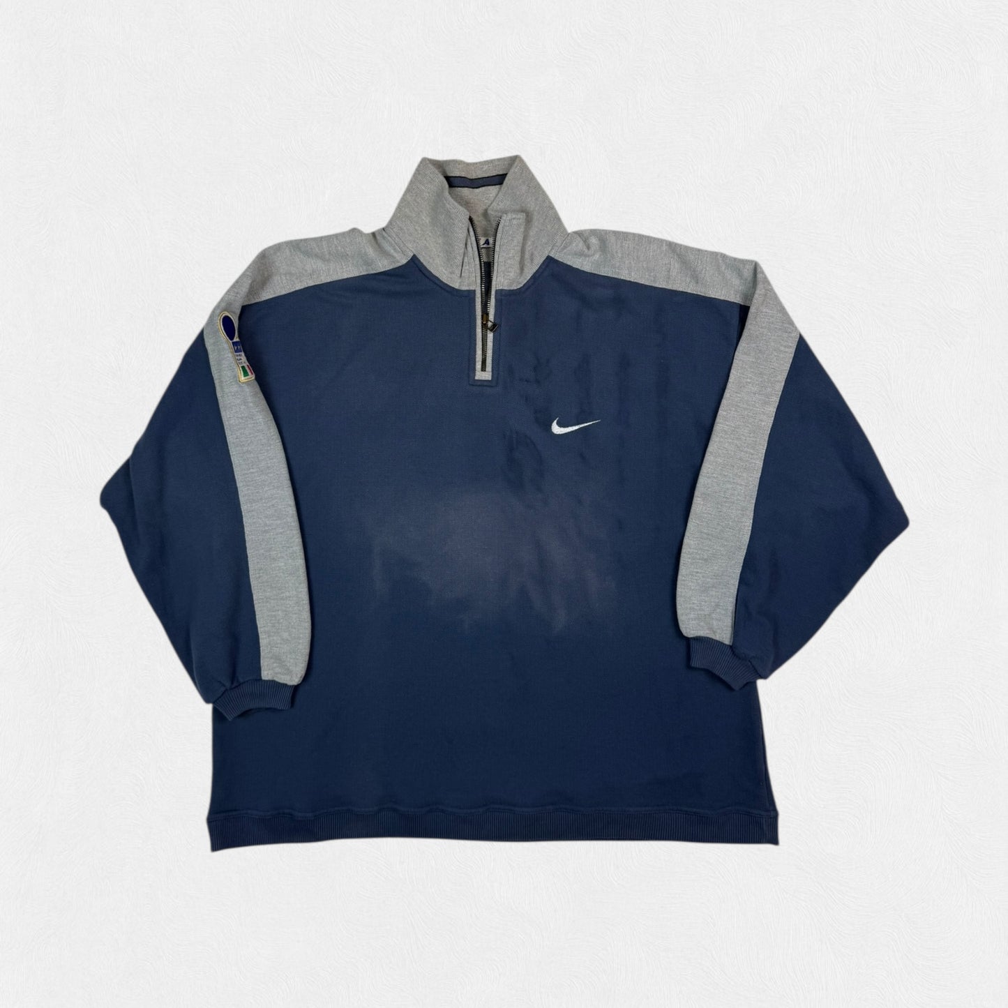 Vintage Italy 1996/97 Nike football quarter zip sweatshirt (XL)