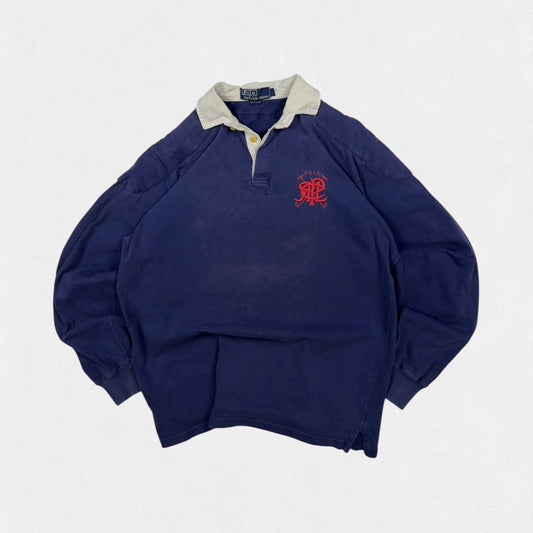 Vintage 90s Polo Ralph Lauren crest rugby polo shirt (L)