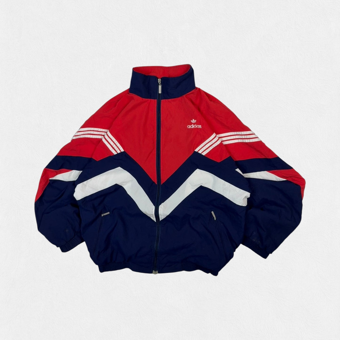 Vintage 80s Adidas originals colour block track jacket (XL)