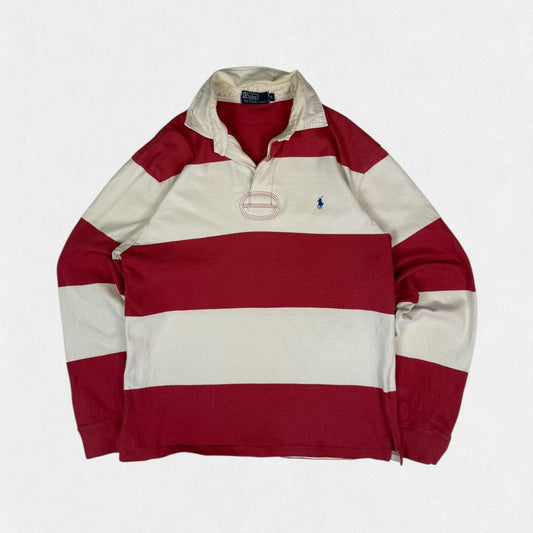Vintage 90s Polo Ralph Lauren striped rugby polo (M)