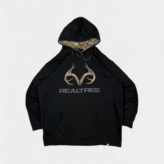 Vintage 90s Real tree camo spell out hoodie (3XL)