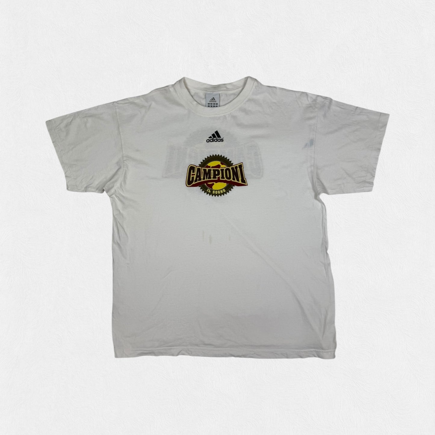 Vintage Adidas campioni graphic tee (XL)