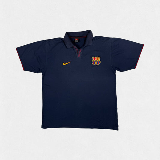 Vintage Barcelona 1999/00 Nike football polo shirt (M)
