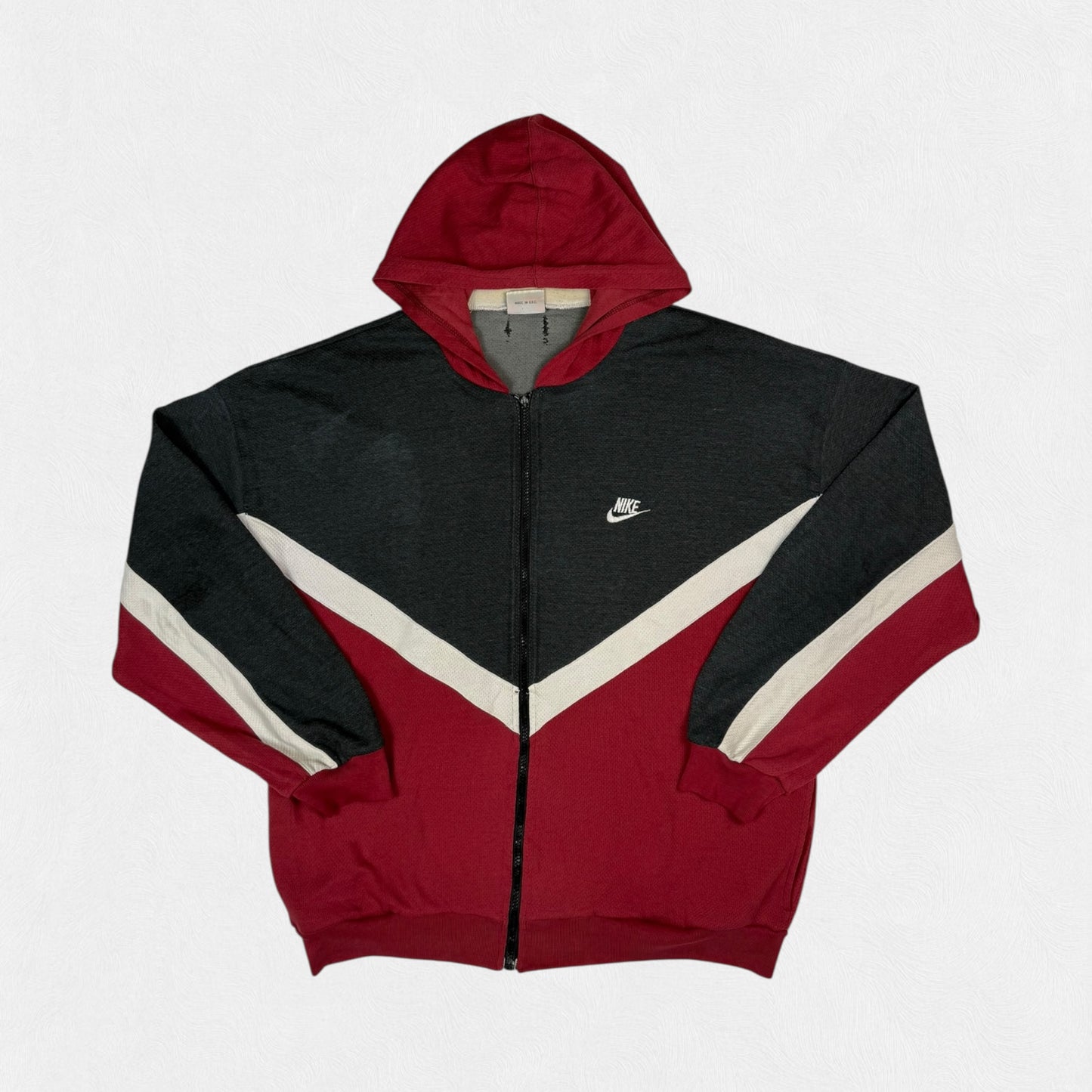 Vintage 90s Nike basketball colour block full zip hoodie (M)