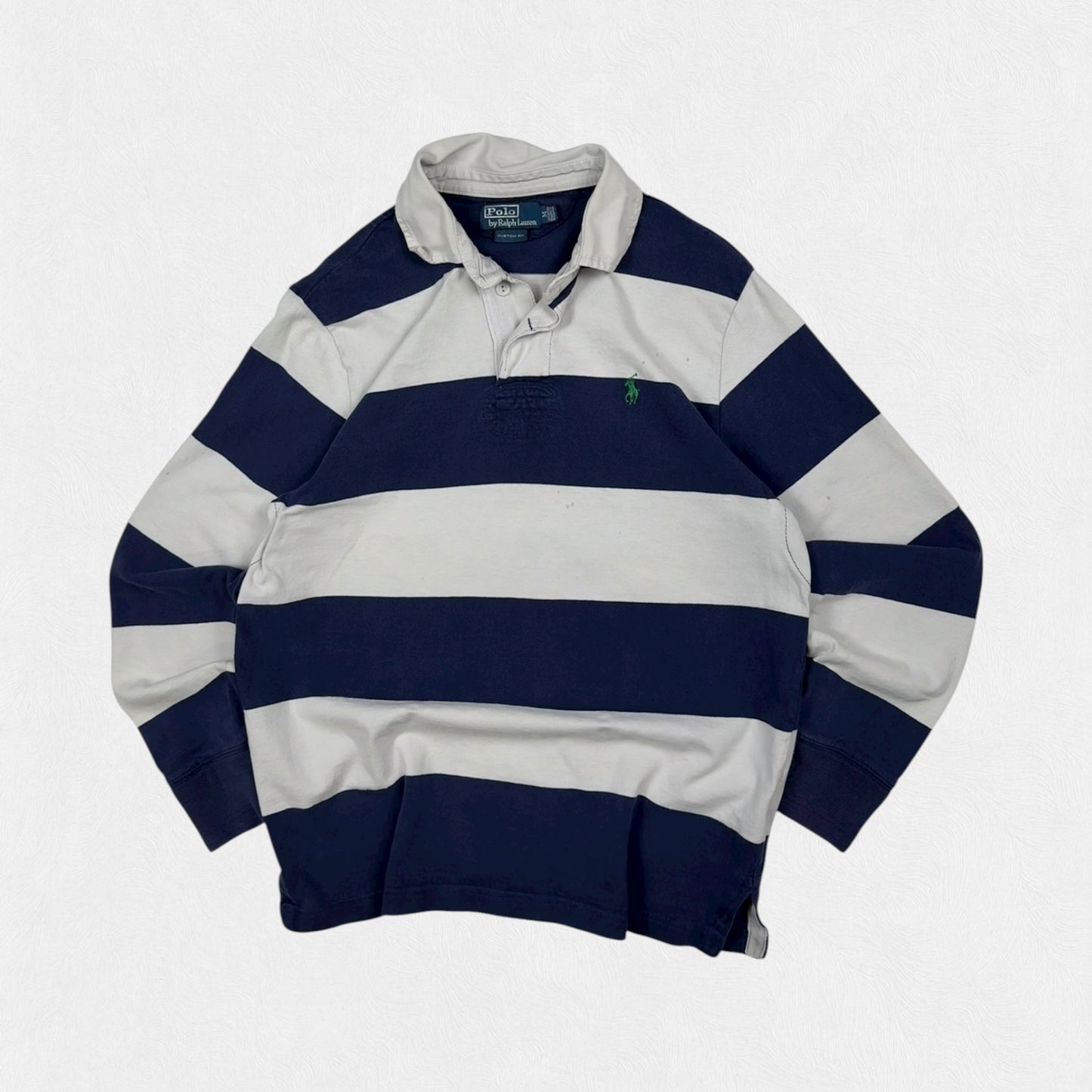 Vintage Polo Ralph Lauren striped rugby polo shirt (M)