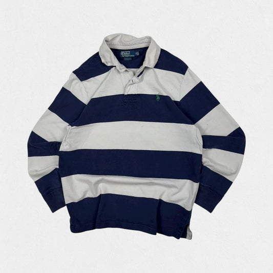 Vintage Polo Ralph Lauren striped rugby polo shirt (M)
