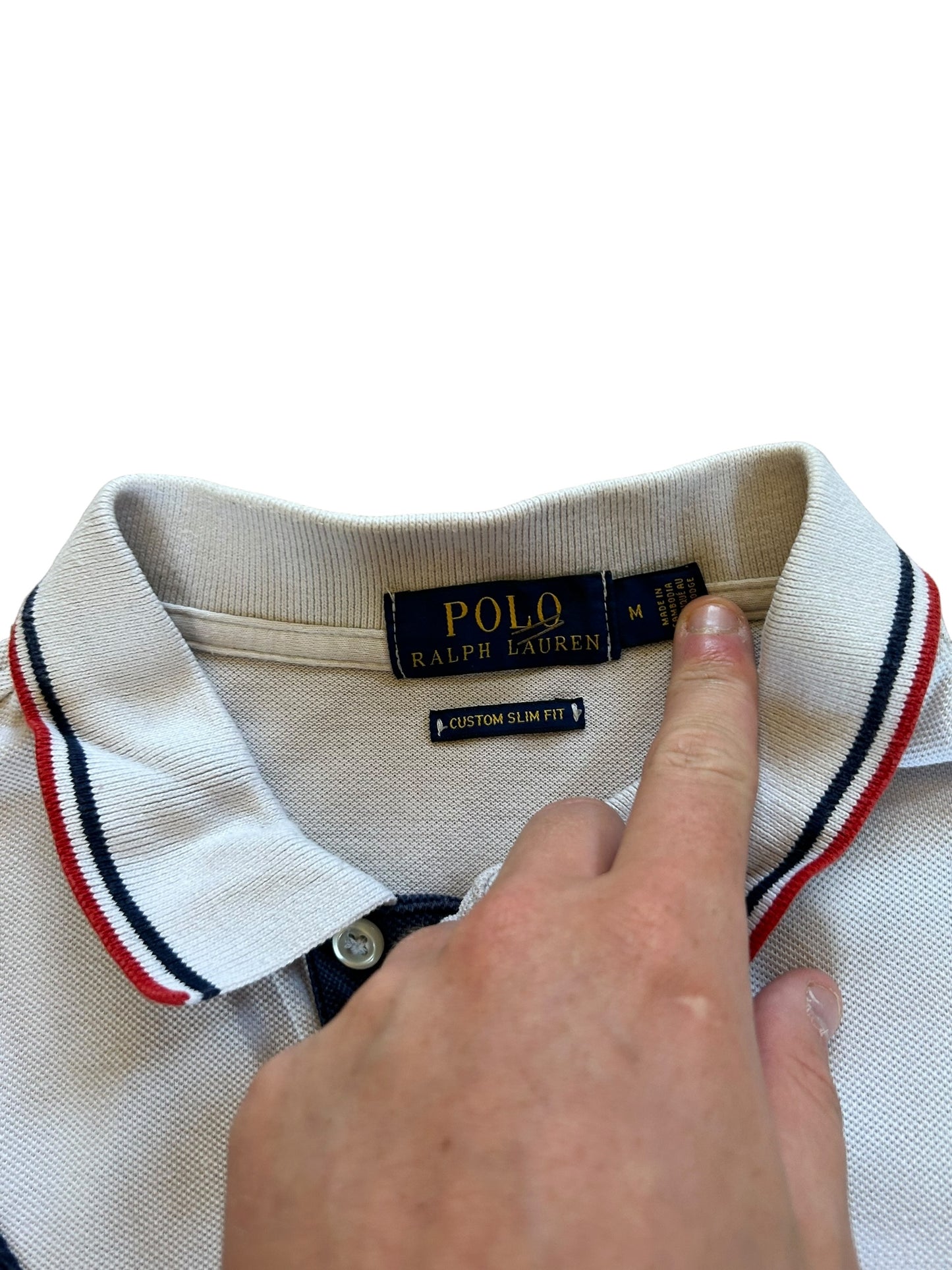 Ralph Lauren striped polo shirt (M)