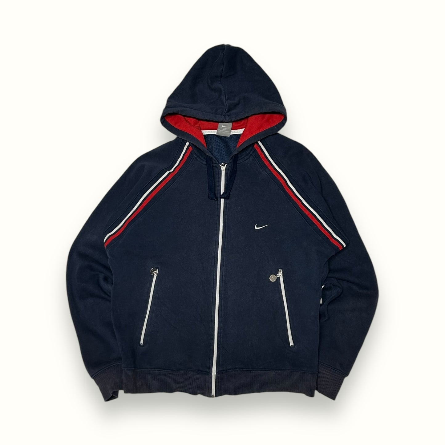 Vintage Nike mini swoosh zip up hoodie (S)