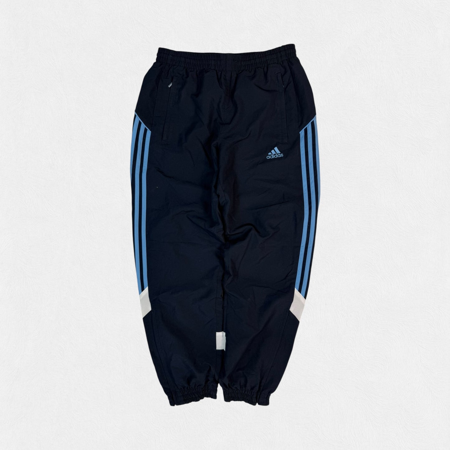 Vintage Adidas side stripe baggy track pants (S)