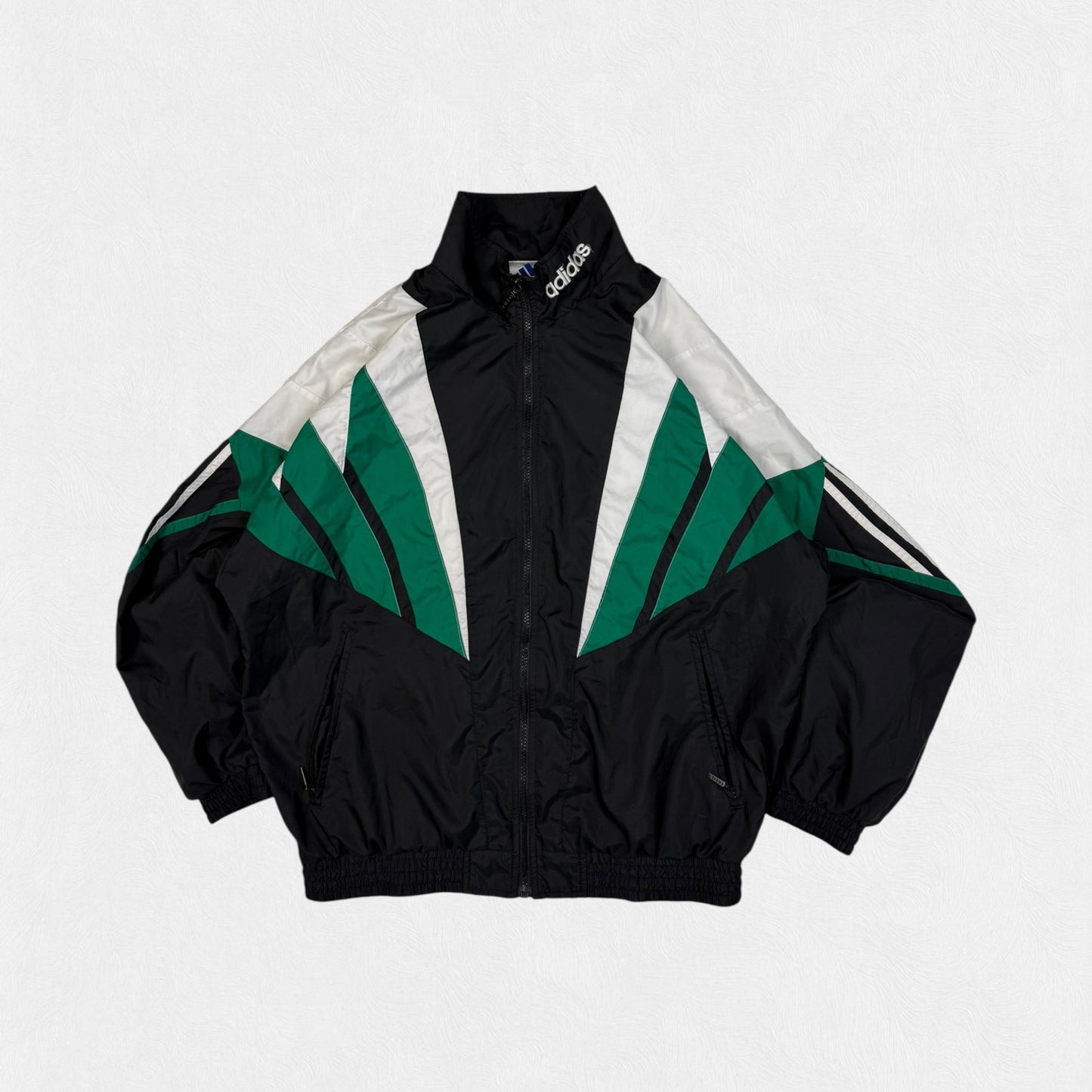 Vintage 90s Adidas originals colour block track jacket (M)