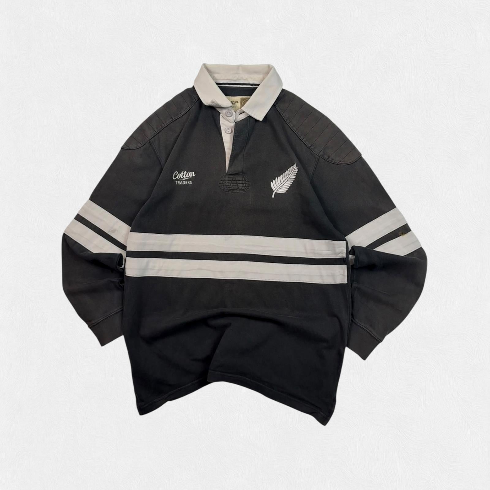Vintage New Zealand cotton traders supporters rugby shirt (M)