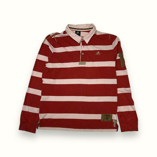 Vintage Adidas striped rugby polo (XL)