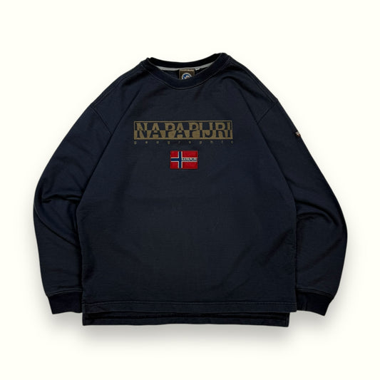 Vintage Napapijri spell out sweatshirt (L)