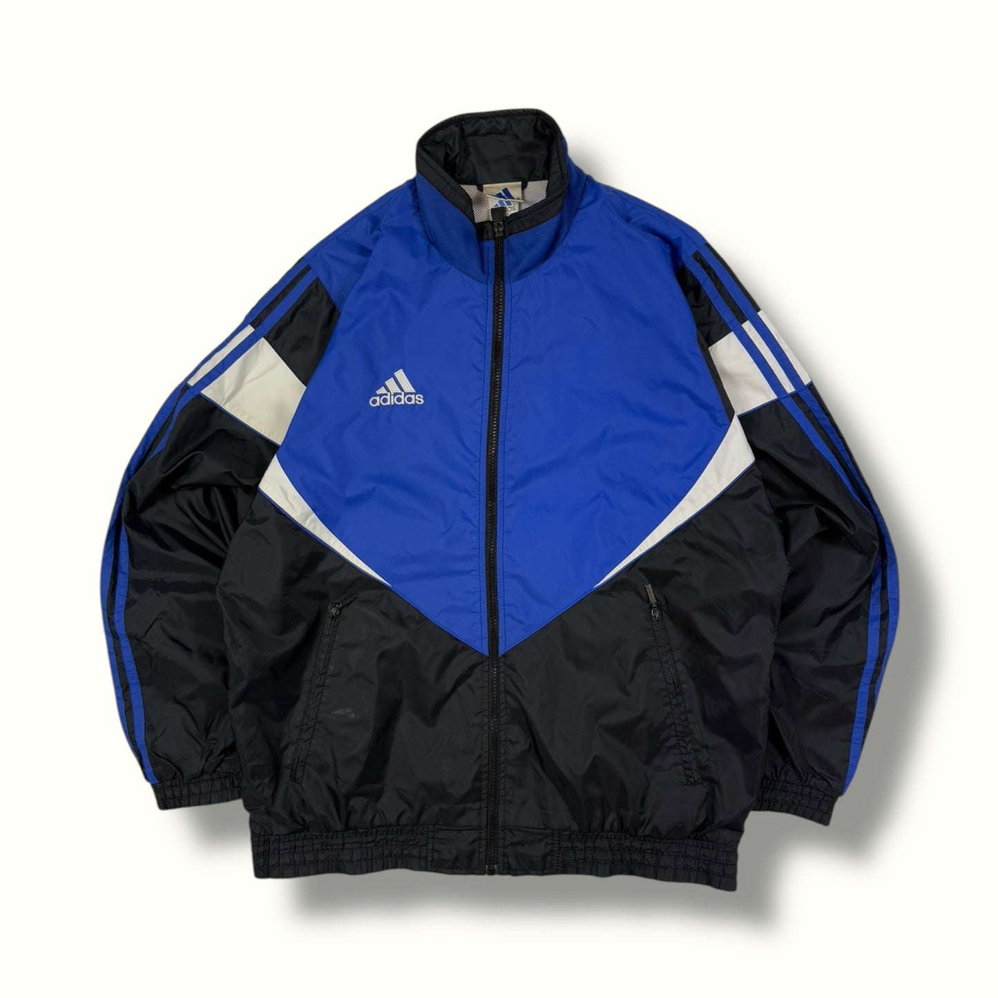 Vintage 90s Adidas colour block track jacket (M)