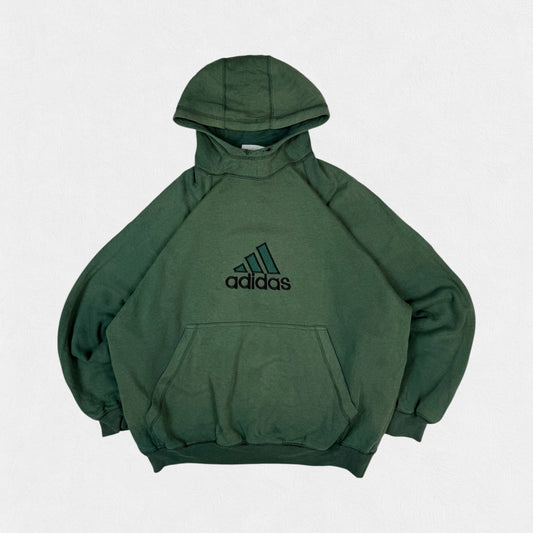 Vintage 90s Adidas centre logo hoodie (M)