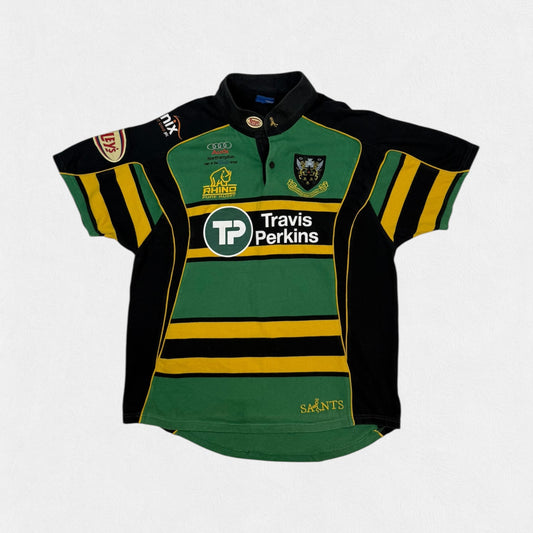 Vintage Northampton Saints 2008/09 Rhino rugby union shirt (L)