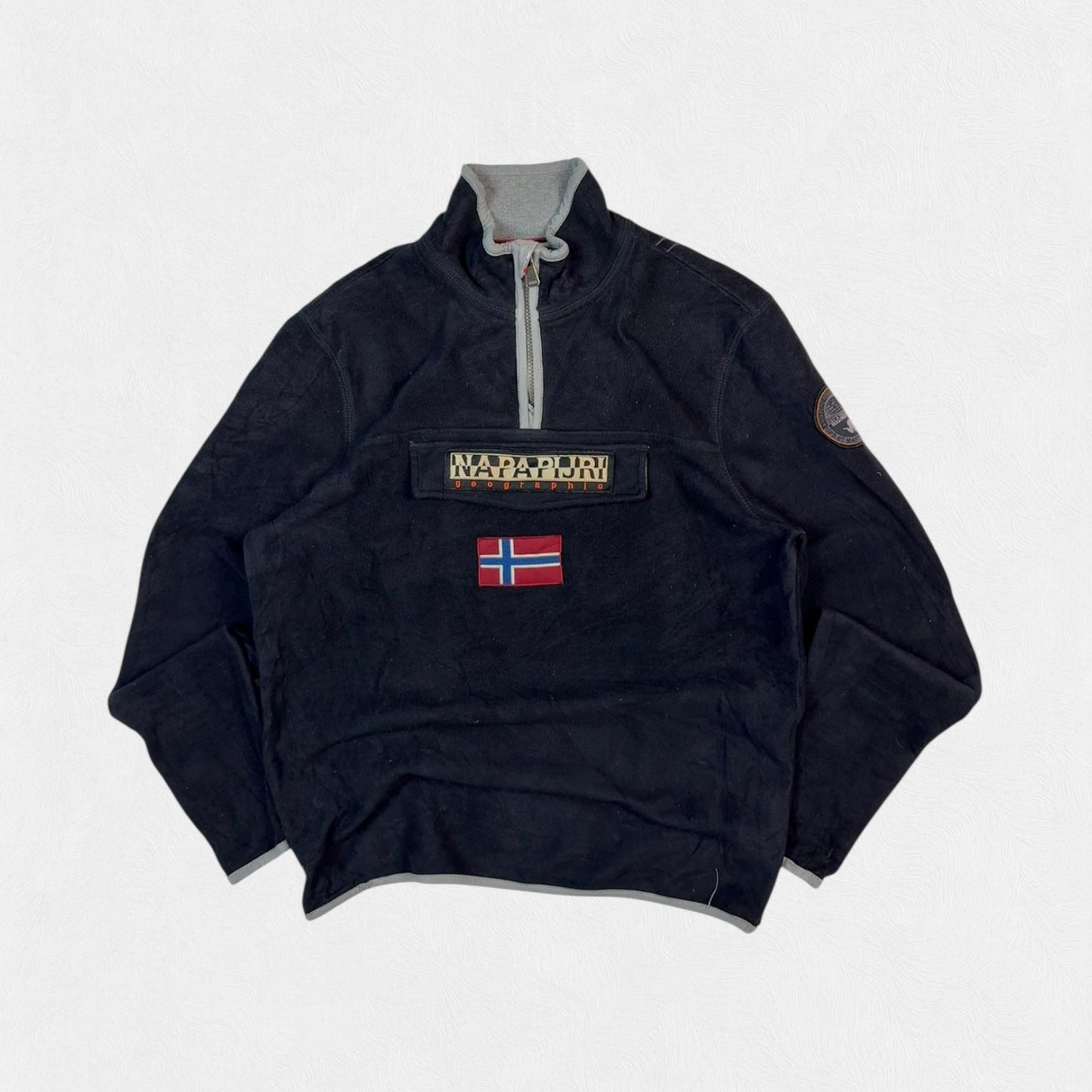 Napapijri spell out quarter zip fleece (M)
