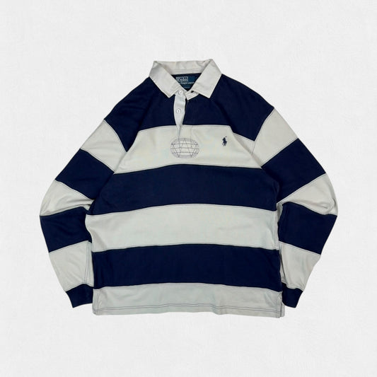 Vintage Polo Ralph Lauren striped rugby polo shirt (M)