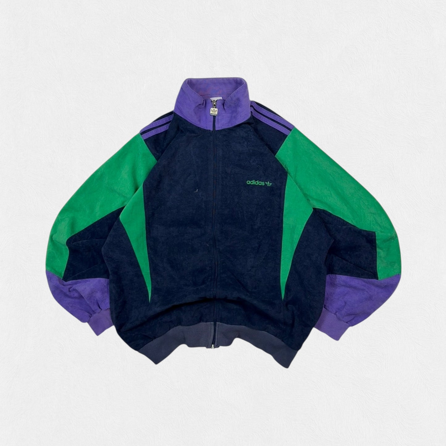 Vintage 80s Adidas Originals velour track top (M)