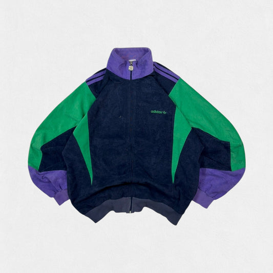 Vintage 80s Adidas Originals velour track top (M)