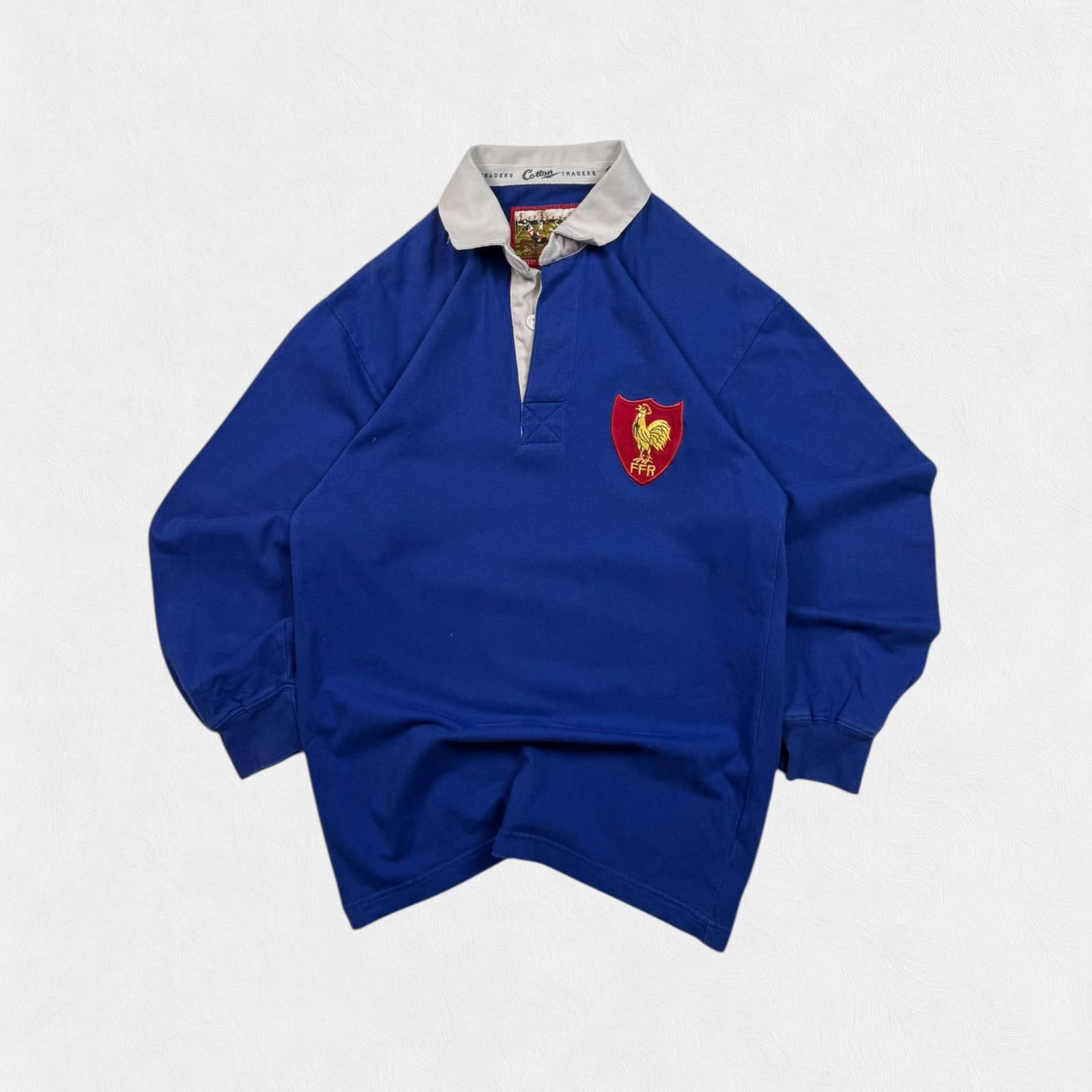 Vintage 90s France cotton traders rugby shirt (S)