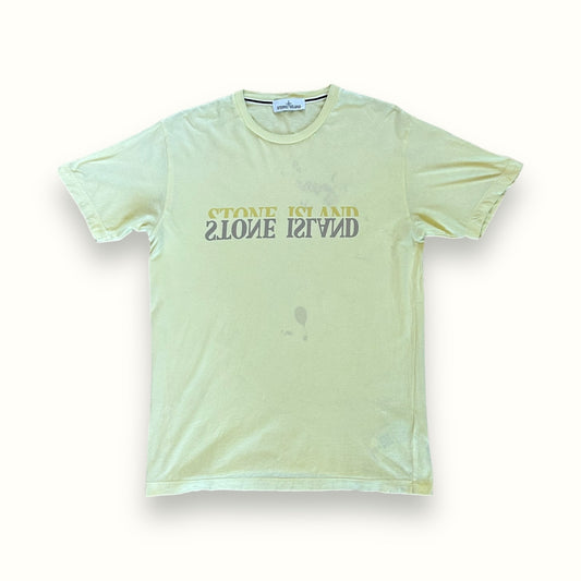 Stone Island reflective spell out tee (L)
