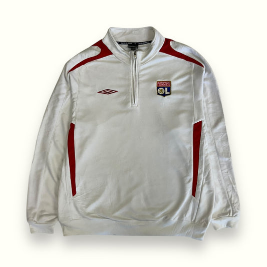 Vintage Olympique Lyonnais Lyon Umbro quarter zip sweatshirt (XL)