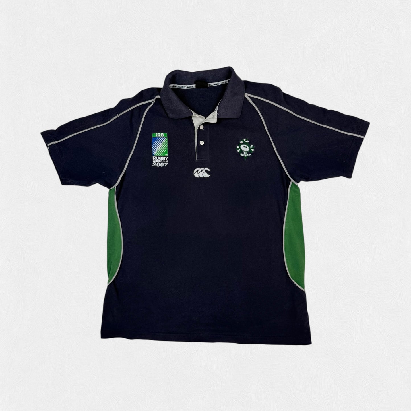 Vintage Ireland rugby world cup 2007 Canterbury rugby polo shirt (XL)