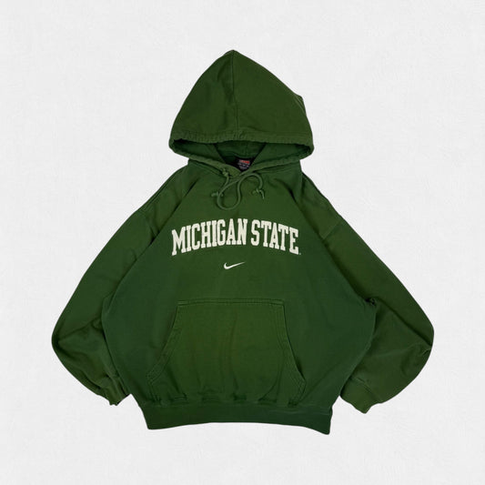Vintage 90s Nike Michigan State centre swoosh hoodie (M)