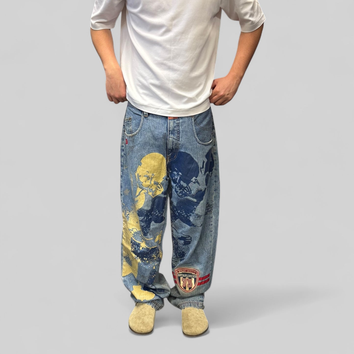 Vintage Y2K Pepe jeans all over print jeans (W36)