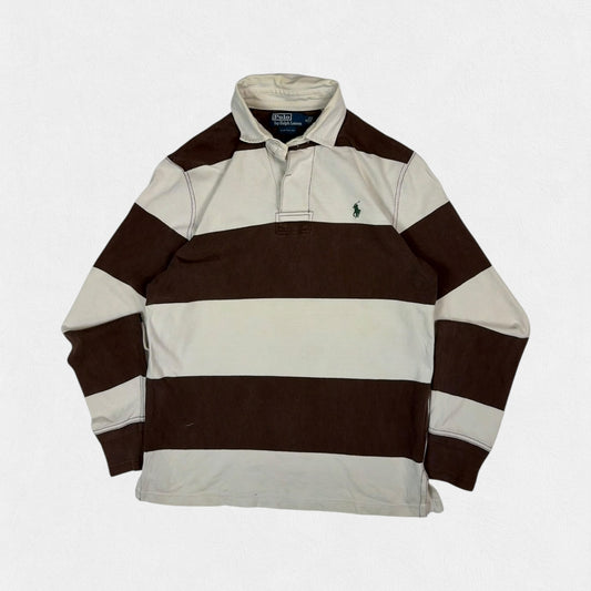 Vintage Polo Ralph Lauren striped rugby polo shirt (S)
