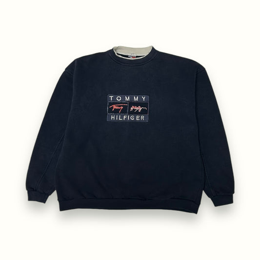 Vintage Tommy Hilfiger centre logo sweatshirt (L)