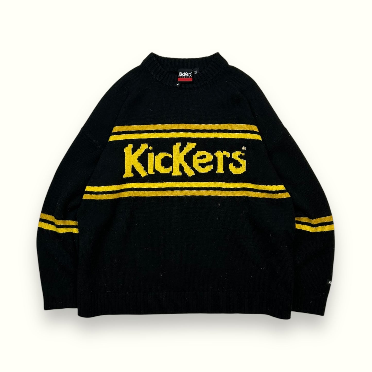 Vintage Kickers spell out knit sweater (L)