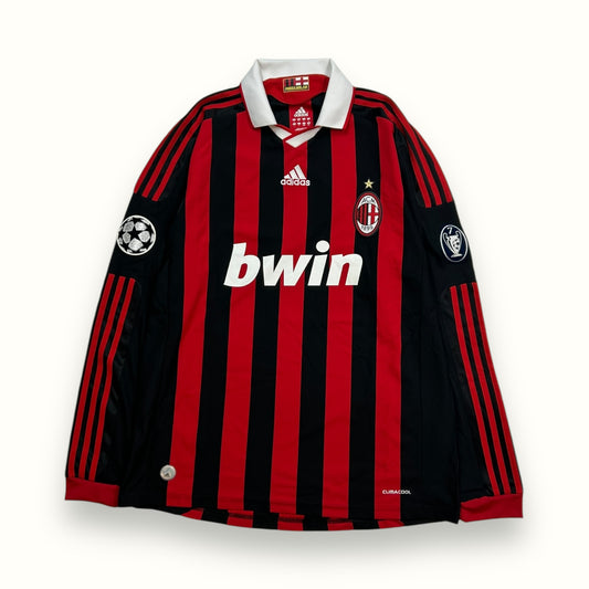 AC Milan 2009/10 Adidas l/s home football shirt (L)