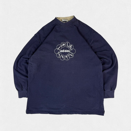Vintage 90s Adidas olympics centre logo sweatshirt (L)