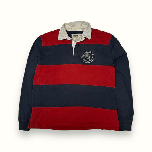 Vintage Timberland striped rugby polo (L)